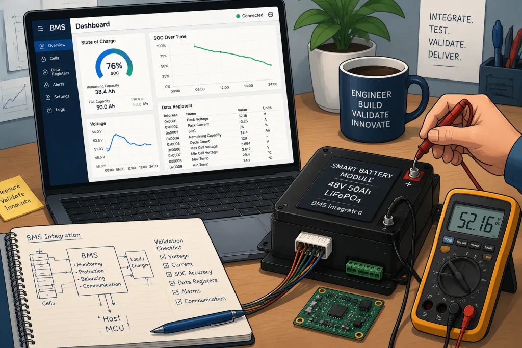 Smart Battery Integration Checklist: Data Registers, SOC Reporting and Host Validation