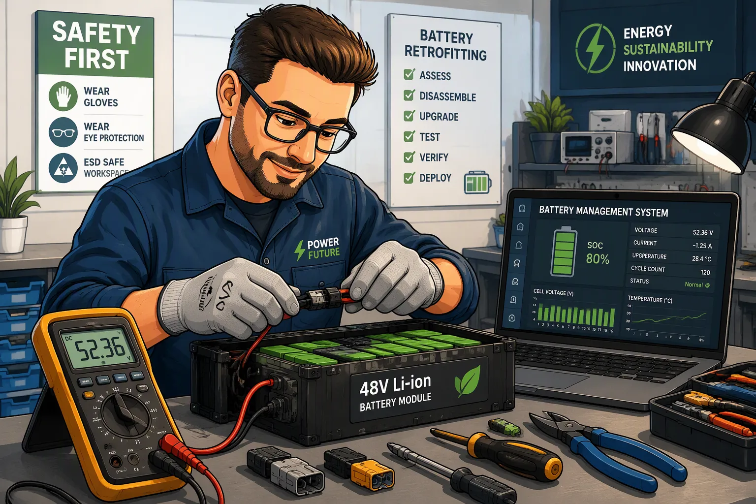 Retrofitting Battery Packs into Existing Devices: Connector Compatibility, Charging Limits and Revalidation